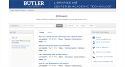 Desktop Screenshot of buanswers.butler.edu