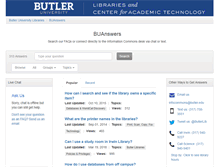 Tablet Screenshot of buanswers.butler.edu