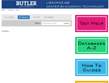 Tablet Screenshot of libguides.butler.edu